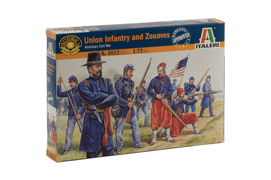 Italeri 6012 1:72 American Civil War: Union Infantry & Zouaves (50)