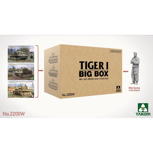 Takom 2200W Tiger I Big Box Includes 3 Kits