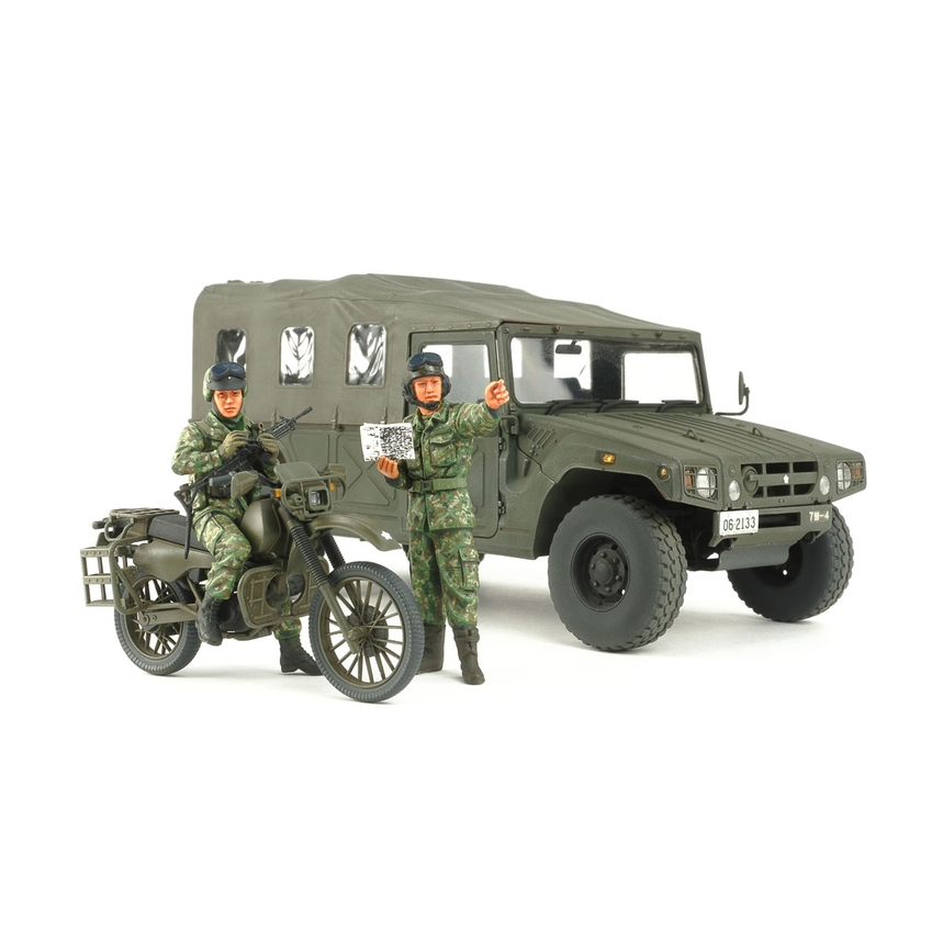 Tamiya 25188 JGSDF Motorcycle & Vehicle Set