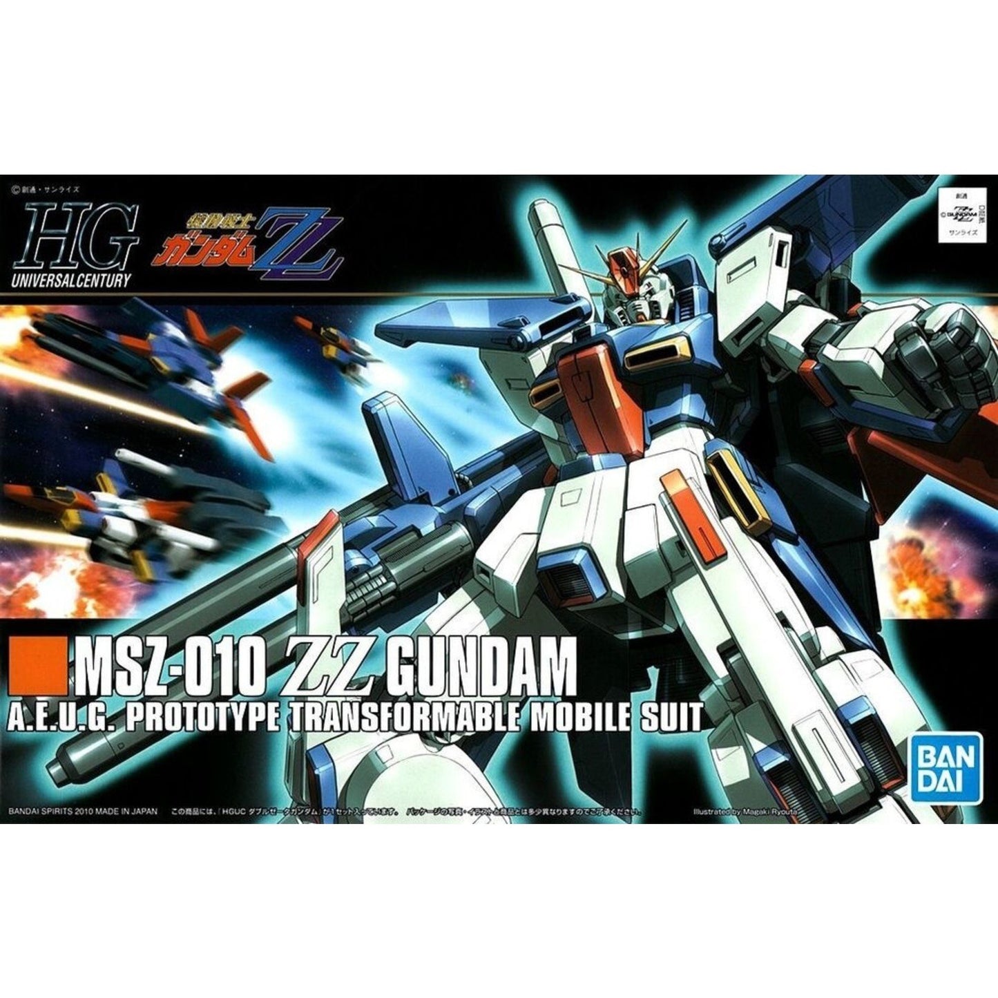 Bandai 2095912 HGUC #111 MSZ-010 ZZ Gundam A.E.U.G. Prototype Transformable