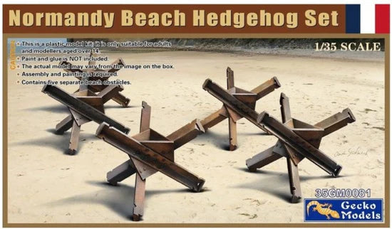 Gecko Models 350081 Normandy Beach Hedgehog Set (5)