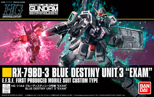 Bandai 222262 2379388 HG Universal Century Series: #209 Gundam: Blue Destiny Unit 3 "Exam"