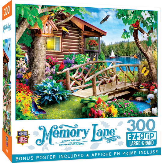 Masterpieces Puzzles 32234 Memory Lane: Cabin Crossing EzGrip Puzzle