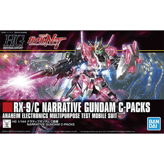 Bandai 2436525 HGUC #222 Narrative Gundam C-Packs "Gundam NT"