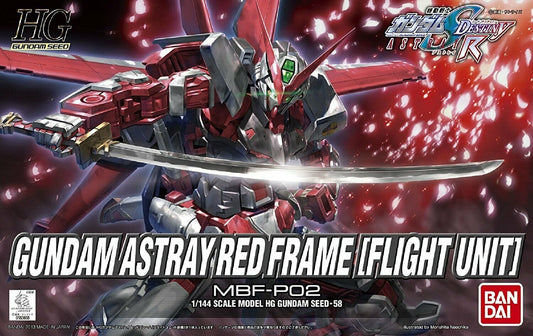 Bandai 5055602 2214591 HG Gundam Seed MBF-P02 #58 Astray Red (Flight Unit)